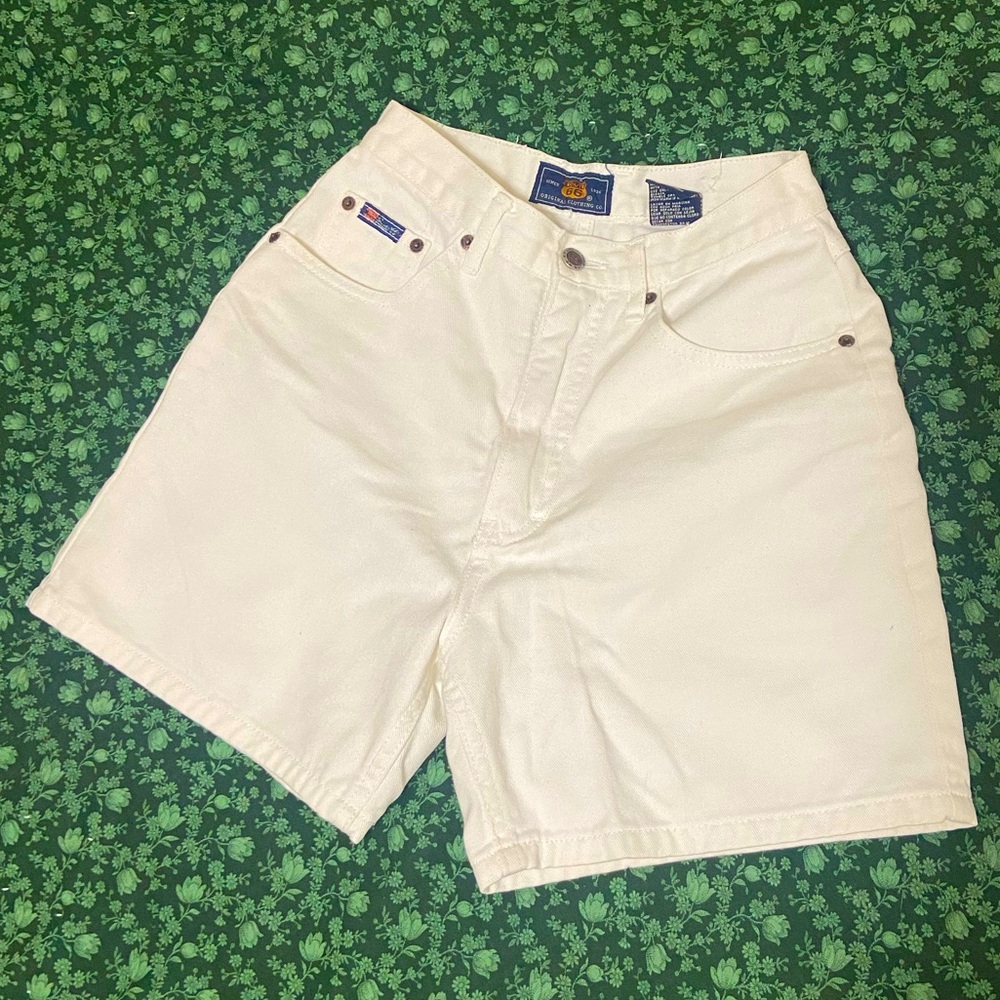 White Cotton Jean Shorts